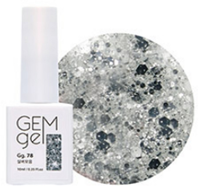 아이빛 네일아트 젬젤 컬러 젤네일, 78실버모음, 10ml, 1개