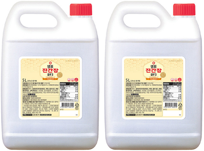 샘표 진간장 금F3, 5L, 2개