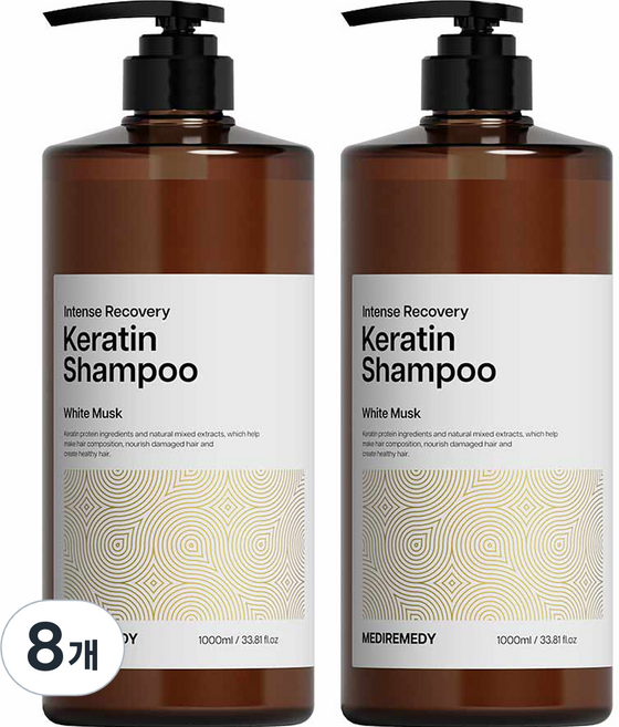 메디레머디 인텐스 리커버리 극손상 단백질 샴푸, 1L, 8개