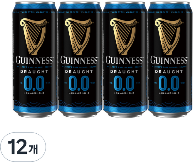 Guinness 無酒精啤酒, 12罐, 440ml