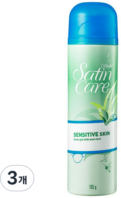 질레트 비너스 새틴 케어 젤, 195g, 3개