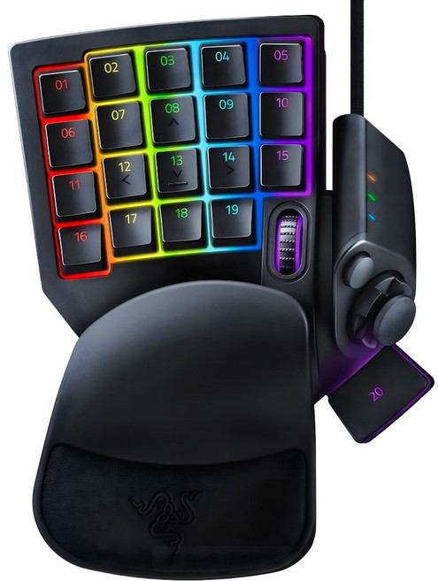 RAZER 雷蛇 Tartarus 塔洛斯魔蠍 PRO 專業版鍵盤 (自訂背光), RZ07-03110100-R3M1, 類比式光軸, 黑色