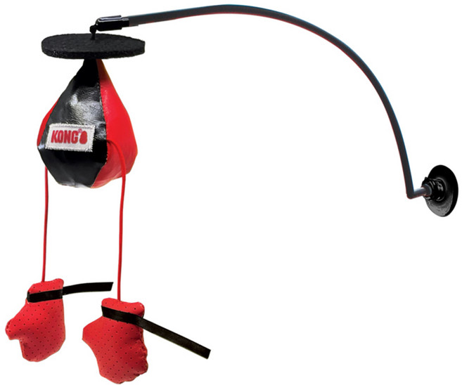 KONG 吸盤拳擊逗貓棒 CT57, 1個, 紅色/黑色