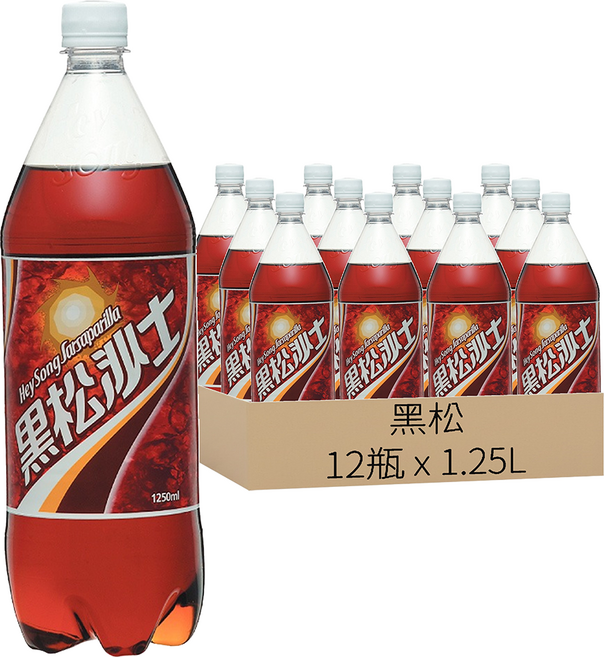 黑松 沙士, 1.25L, 12瓶