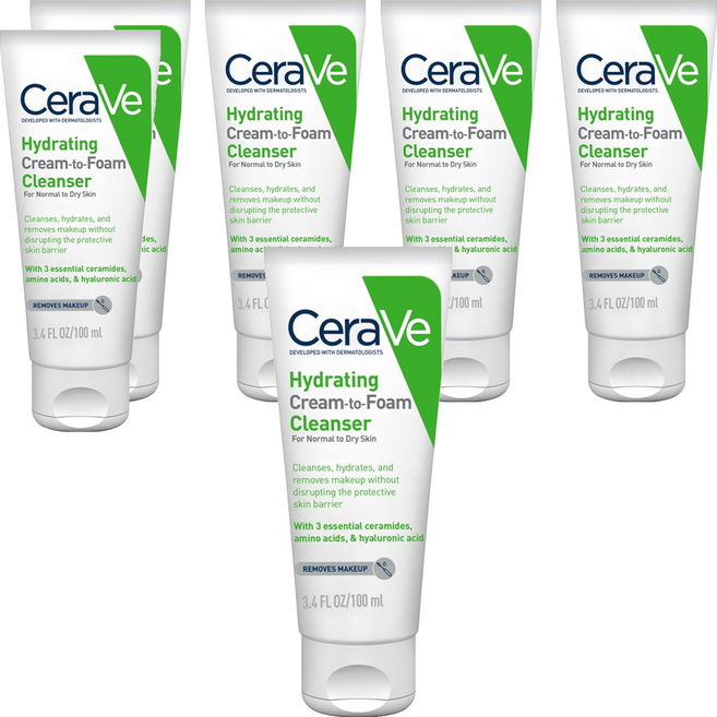 CeraVe 適樂膚 溫和洗卸泡沫潔膚乳, 100ml, 6件