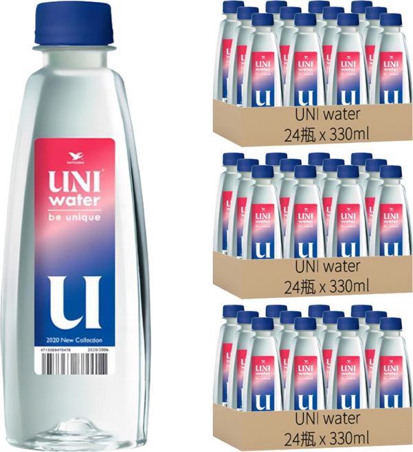 UNI water 純水, 330ml, 72瓶