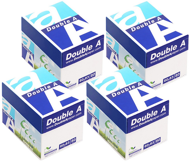 더블에이 미니박스 메모지, 화이트, 500매, 4개