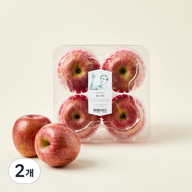 박영호 명인의 청송 사과, 1kg, 2개