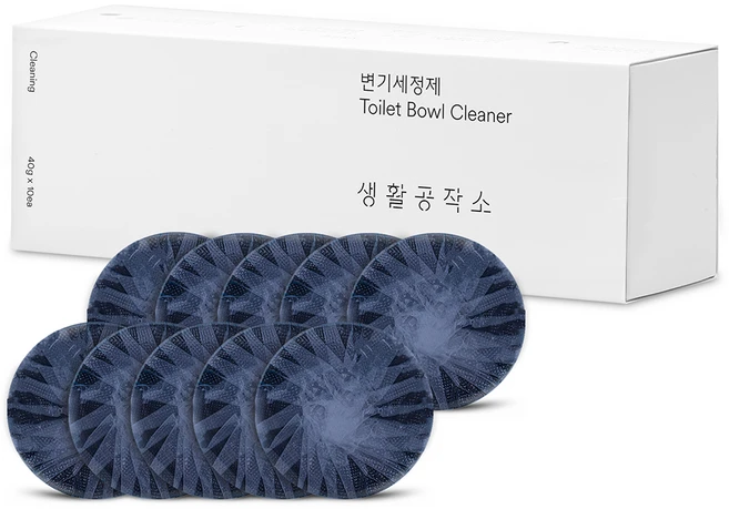 생활공작소 변기세정제 10p, 400g, 1개 - 쿠팡