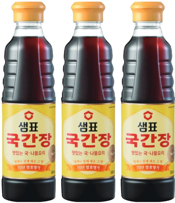 샘표 국간장, 500ml, 3개