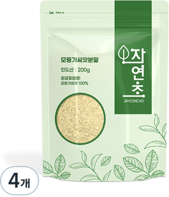 자연초 모링가 씨앗분말, 4개, 200g