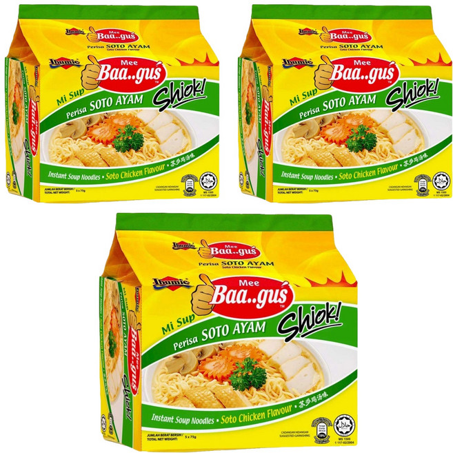 Ibumie 益福 貝卡 檸檬香茅湯味麵 經濟包 75g, 15包