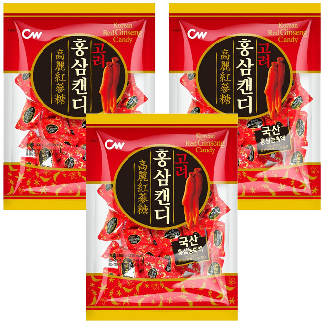 청우식품 고려홍삼캔디, 300g, 3개