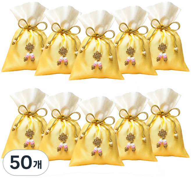 包裝網 傳統福袋 基本款 小, 19 黃金色, 50個