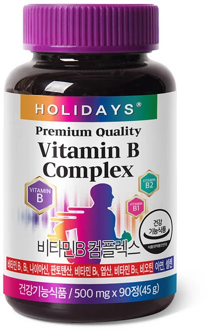 홀리데이즈 비타민B 컴플렉스, 90정, 1개 - 쿠팡