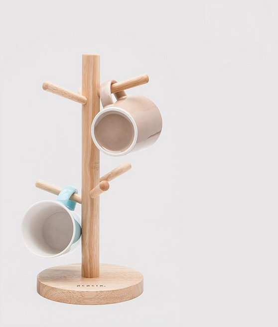 아카시아 머그 홀더, 혼합 색상, 1개