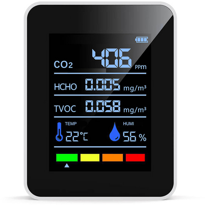 노바리빙 스마트 공기질 측정기 NV01 프리미엄, 화이트, 블랙, 1개