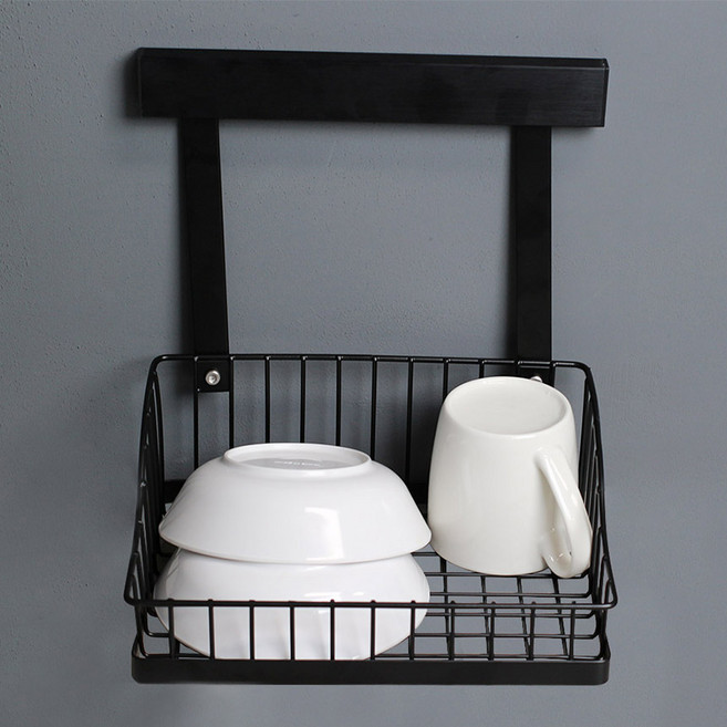 모나코올리브 메탈라인 빌트인 멀티 수납 바스켓 MTK-600, 블랙, 1개