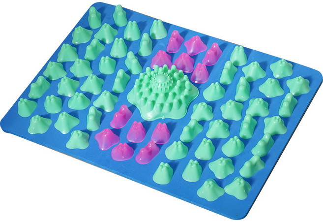 로커스 발 지압판 매트, 파란색 혼합, 1개