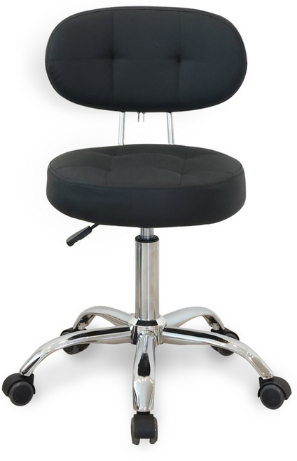 21세기트랜드 높이조절 등받이 이동식 회전 심플체어, 블랙, 1개