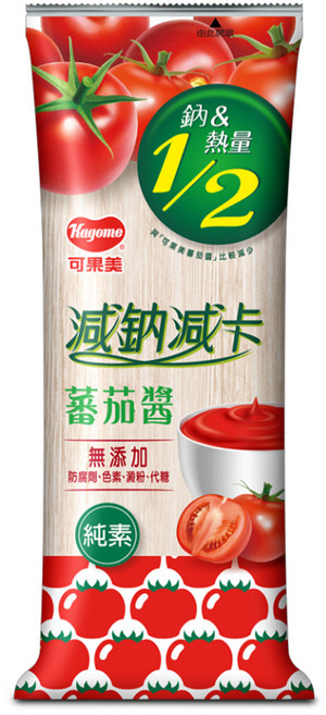 KAGOME 可果美 減鈉減卡蕃茄醬, 465g, 1瓶