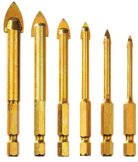 스탠맨 유리 타일 드릴 비트 6종 세트, 1세트