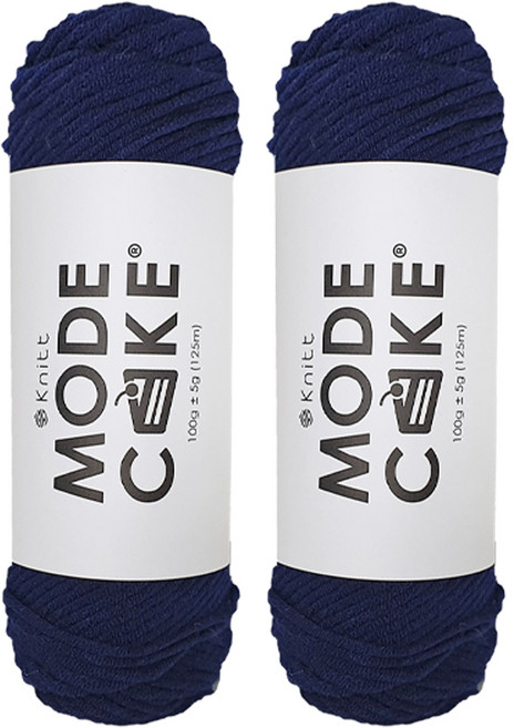 Knitt Mode Cake 線 100g, 丹寧, 2個