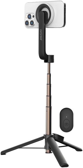 아라리 맥세이프 블루투스 접이식 삼각대 셀카봉 맥피포드, WS-22005(블랙), 1개