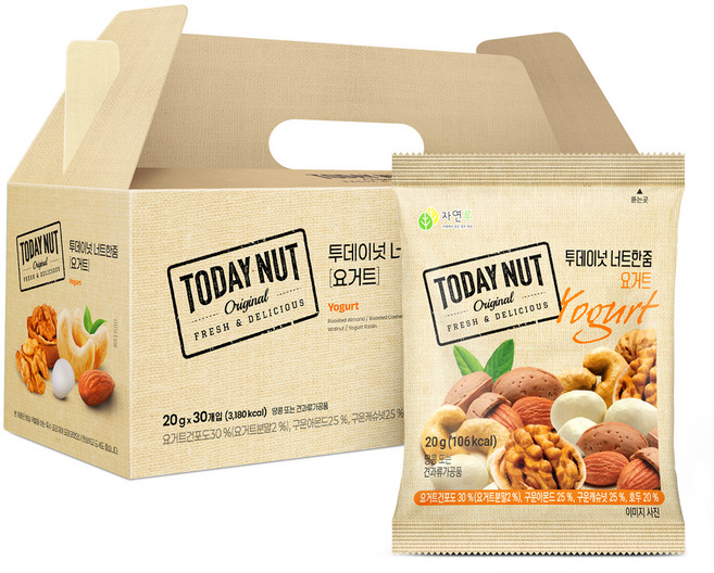 투데이넛 너트한줌 요거트 견과세트 600g, 30개