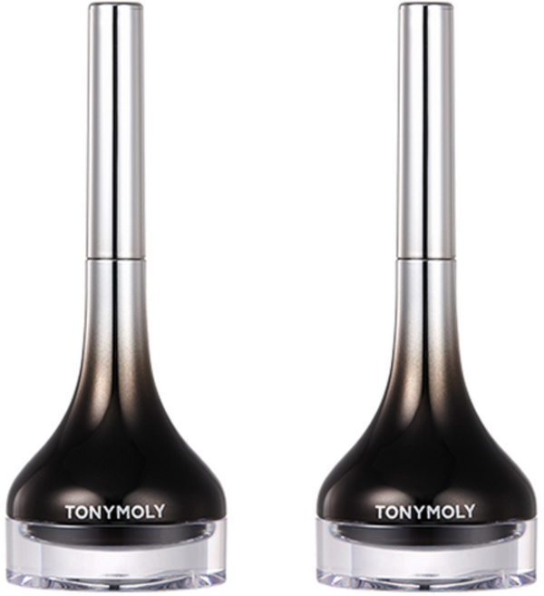 TONYMOLY 星級持久顯色眼線凝膠Z, 01 黑色, 2個