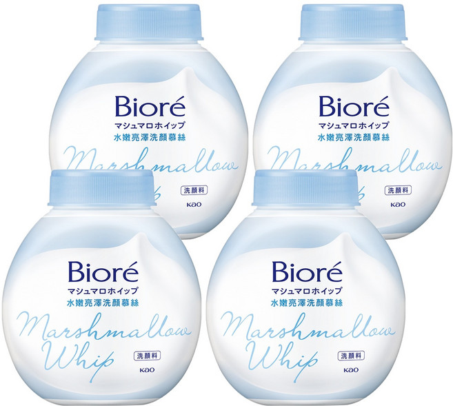 Biore 蜜妮 台灣公司貨 洗顏慕絲 水嫩亮澤 更替瓶, 160ml, 4件
