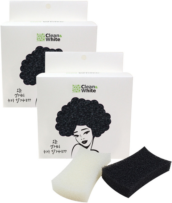 클린앤화이트 구리나노 필터 수세미 세트, 6개, 2세트