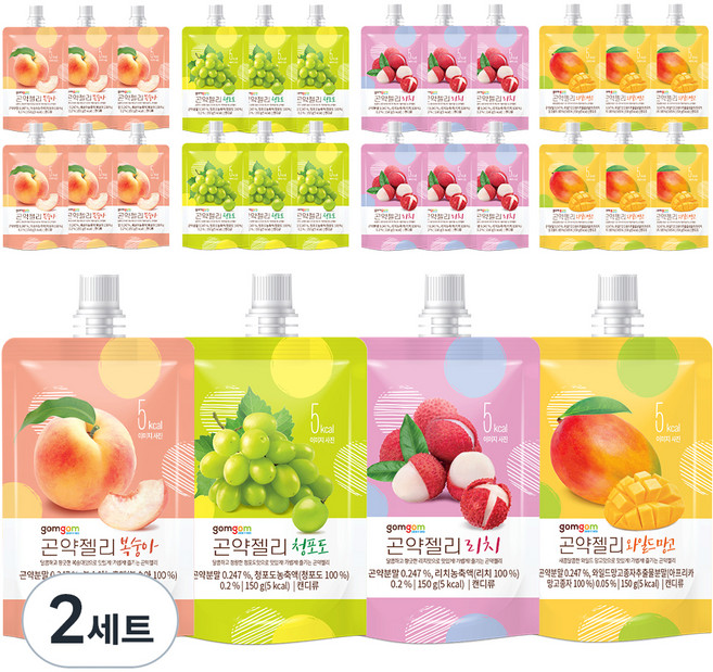 곰곰 곤약젤리 프루트 패키지 28개입 4.2kg, 2세트
