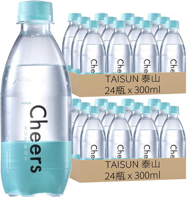 TAISUN 泰山 CHEERS 氣泡水, 300ml, 48瓶