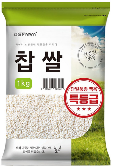 대구농산 건강한밥상 국산 백옥 특 찹쌀, 1kg, 1개