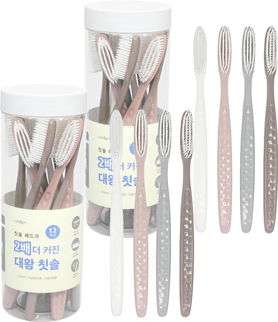 나무이야기 대왕 칫솔 세트, 12개입, 2세트