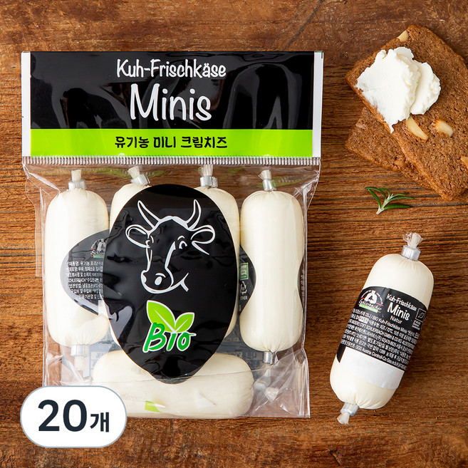유기가공식품인증 프리스카제 미니 크림치즈, 24g, 5개입, 4개