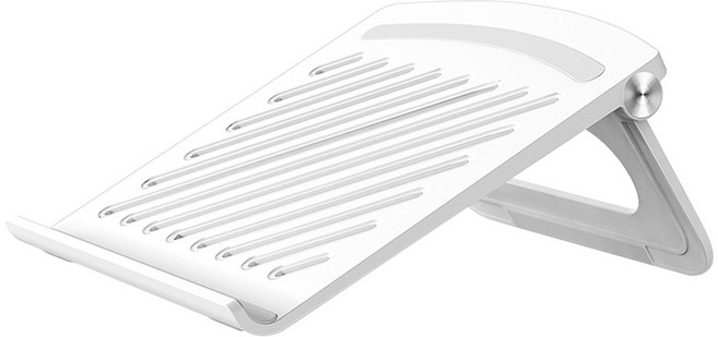 無段式調整攜折疊平板筆電支架 24.5 x 24.5cm, 白色, 1個