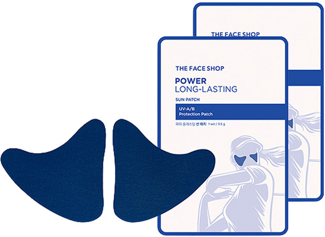 더페이스샵 파워 롱래스팅 선패치 뉴트럴 네이비, 3.5g, 2개