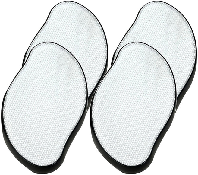 磨腳石 玻璃磨腳器 4個 黑色磨腳石 修腳皮 磨死皮 刮腳皮 足部腳底去角質, 60g, 1組