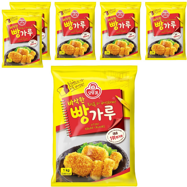 오뚜기 바삭한 빵가루, 1kg, 6개