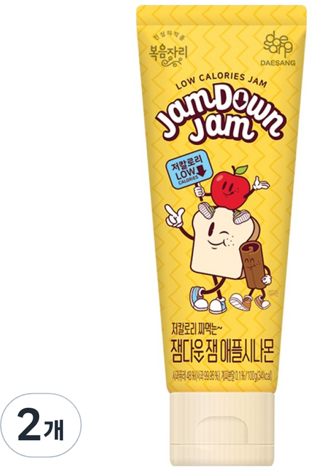 복음자리 짜먹는 잼다운잼 애플시나몬, 2개, 100g