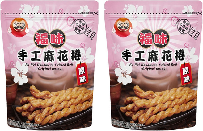 福味 手工麻花捲 原味, 200g, 2包
