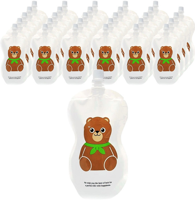띵파우치 스파우트 파우치 곰돌이 150ml 9파이, 40개