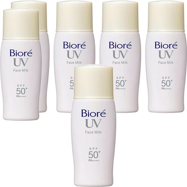 Biore 蜜妮 台灣公司貨 高防曬隔離乳液 控油 SPF50, 30ml, 6瓶