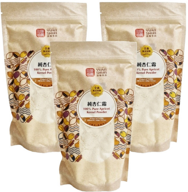 源順食品 純杏仁霜, 400g, 3包