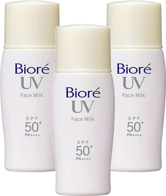 Biore 蜜妮 台灣公司貨 高防曬隔離乳液 控油 SPF50, 30ml, 3瓶