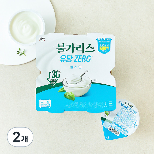 남양유업 불가리스 제로 플레인, 320g, 2개