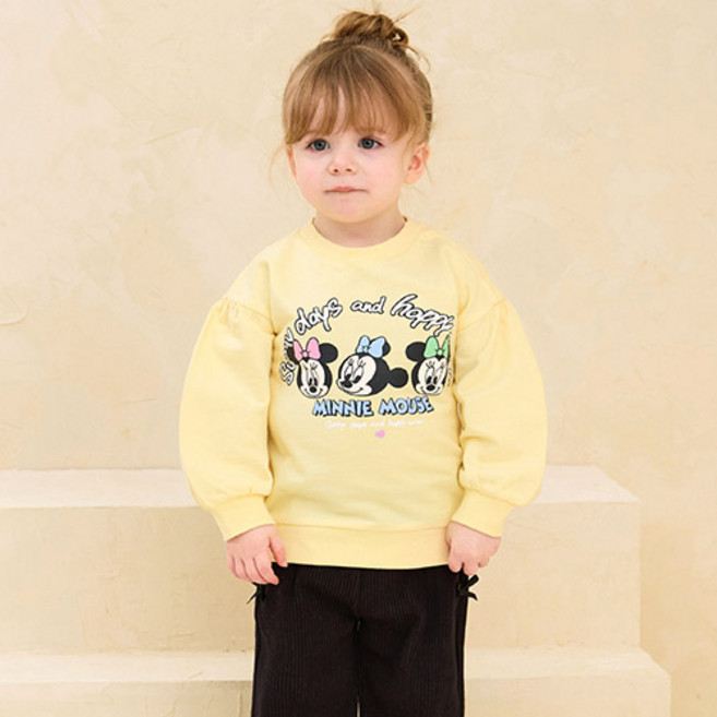 밀크마일 여아용 디즈니 베이비 미니마우스 해피티셔츠