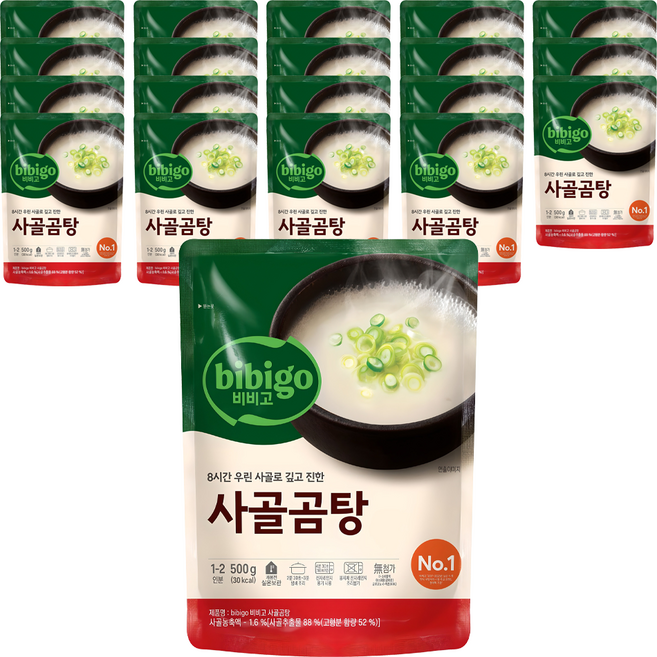 비비고 사골곰탕, 500g, 20개